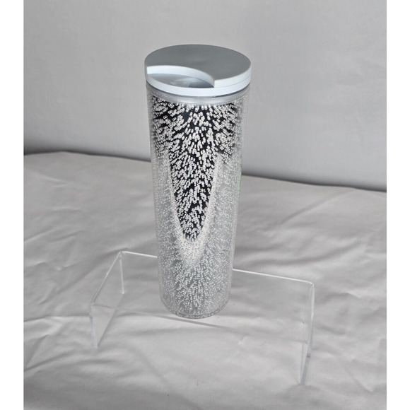 Starbucks Tumbler Platinum Bubbles White 2020 Acrylic 16oz New - Picture 5 of 7